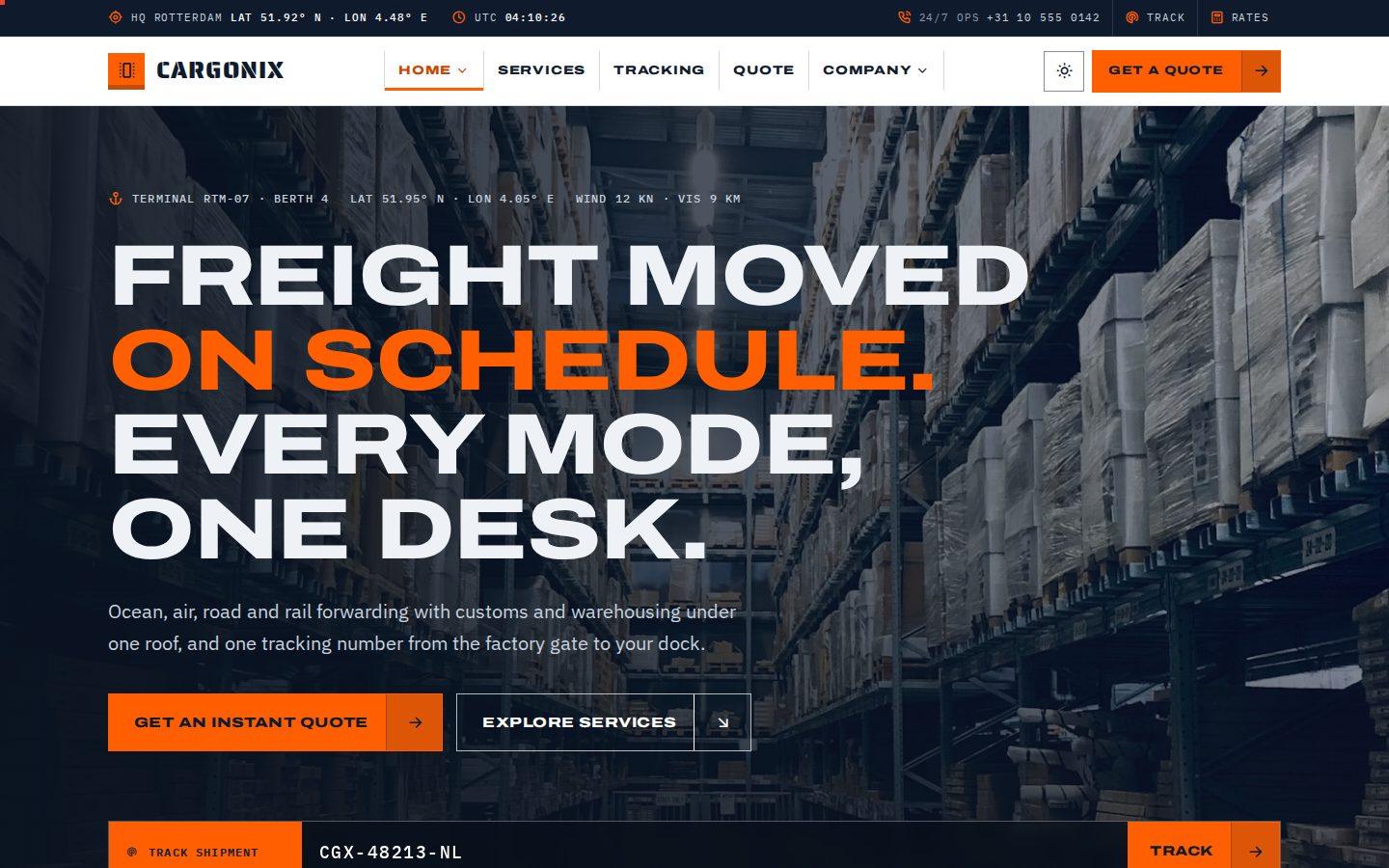 Cargonix home page preview